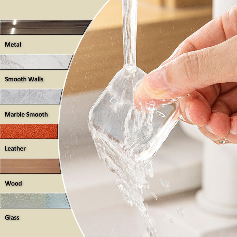 [Australia - AusPower] - Door Stopper Wall Protector, Wall Shield Bumper Guard from Door Knobs,Sturdy Self Adhesive,Soft and Transparent,Washable Reusable Shock Absorbent Gel for Home Office (6, Transparent) 