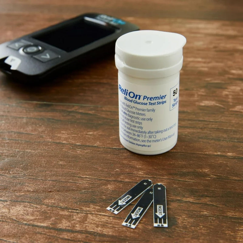 [Australia - AusPower] - ReliOn Premier Blood Glucose Test Strips | Blood Glucose Test Strips | Test Strips for Diabetes | Blood Sugar Test Strips | Diabetic Test Strips | Reli On Premier Test Strips 50 Count + STS Sticker. 