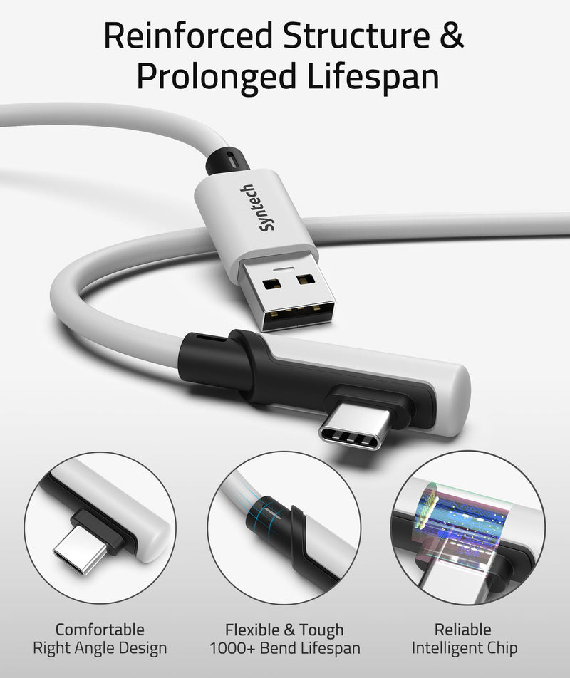 [Australia - AusPower] - Syntech Link Cable 16 FT Compatible with Meta/Oculus Quest 3, Quest2/Pro/Pico4 Accessories and PC/SteamVR, High Speed PC Data Transfer, USB 3.0 to USB C Cable for VR Headset 16ft White 