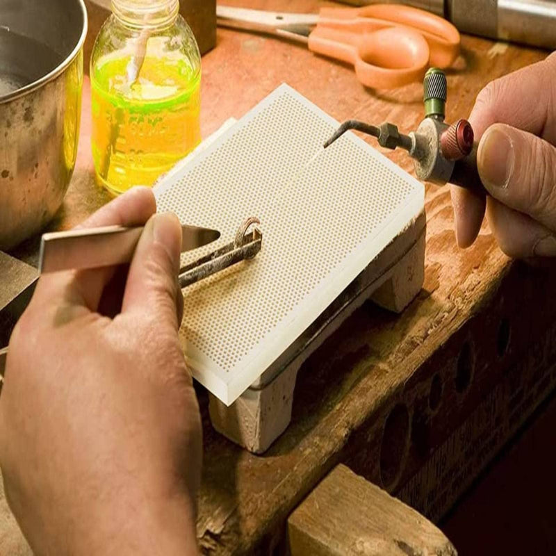 Tiiyee Ceramic Soldering Board, Honeycomb Soldering Board, Ceramic Soldering Mat, Fireproof Welded Plate, Ceramic Tiles, Honeycomb Plate, Jewellery, Heating, Color Print, Ceramic Plate for Heat, Paint, Drying