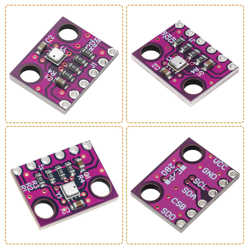 [Australia - AusPower] - 4pcs BME280 3.3V Sensor Module GY-BME280-3.3 Atmospheric Pressure Sensor Temperature Humidity Sensor I2C Interface Compatible with Arduino 