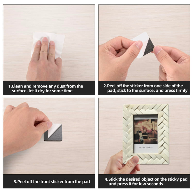 HASAAO Double Sided Mounting Tape 60 Pcs White Versatile Double Sided Adhesive Foam Tape Solution for Walls, Crafts, and More 60 Pcs (20 Squares, 20 Round, 20 Rectangle)