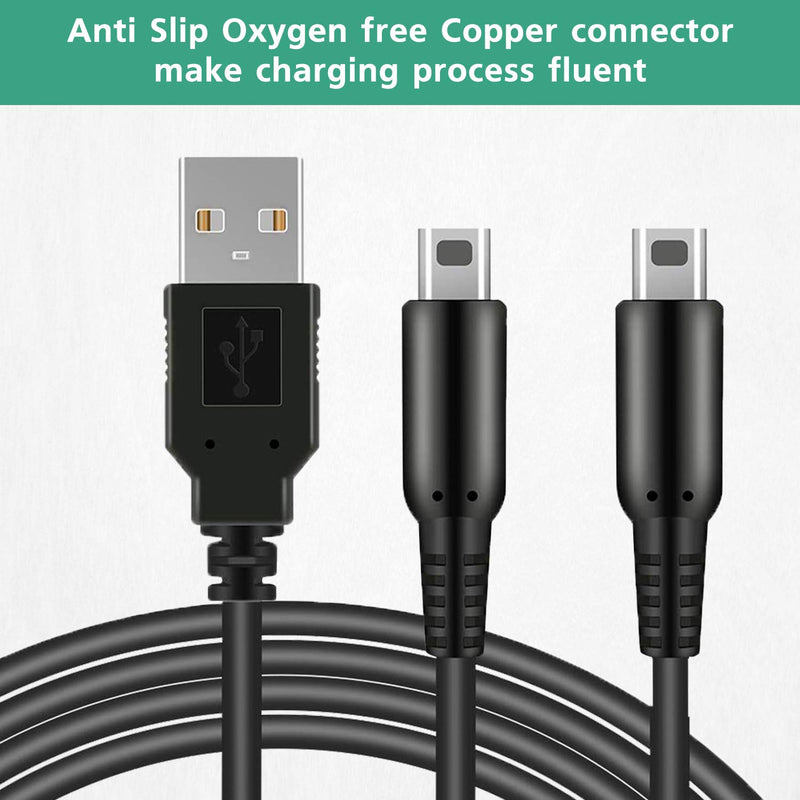 [Australia - AusPower] - 3DS USB Charger Cable, Power Charging Lead for Nintendo New 3DS XL/New 3DS/ 3DS XL/ 3DS/ New 2DS XL/New 2DS/ 2DS XL/ 2DS/ DSi/DSi XL Black 
