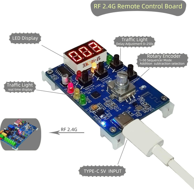 [Australia - AusPower] - ENDMAN Traffic Light Controller Sequencer with 39+ Sequences 3 Channel 80VAC-260VAC Complete Accessories LED Display 