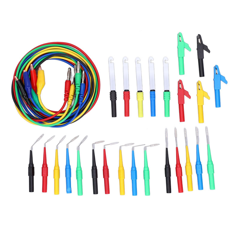 [Australia - AusPower] - Banana Plug Test Leads Kit 90° 135° 180° Back Probes 4mm Banana Plug Kit for Car Repairing Diagnostic Circuit Testing 