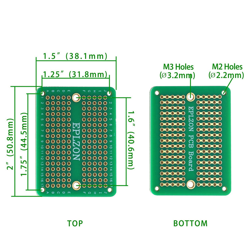 [Australia - AusPower] - Solderable Breadboard Mini PCB Board Gold-Plated Solder Breadboard for DIY Electronics Projects apply to Arduino Soldering Projects 2.0"x1.5" Mixed Color(Pack of 6 Pcs) 6PCS-Multicolor 