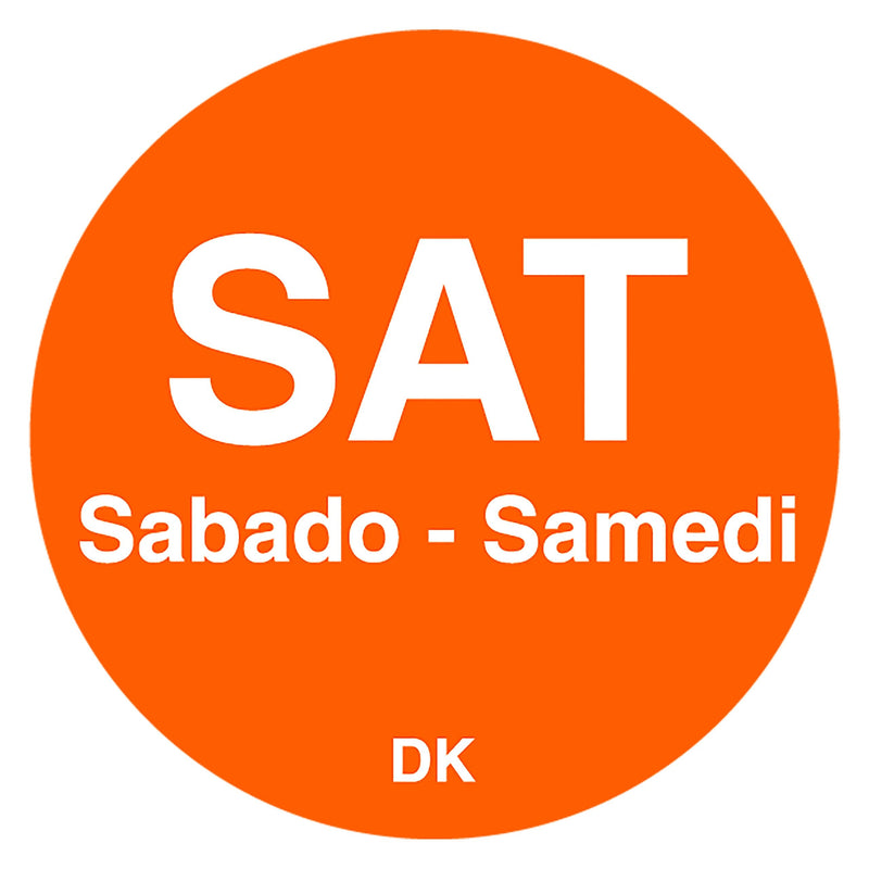 DayMark Safety Systems-IT1143925 Day of The Week 3/4" Circle Permanent Label, FRI (Roll of 1,000) & IT1143926 Day of The Week 3/4" Circle Permanent Label, SAT (Roll of 1,000)