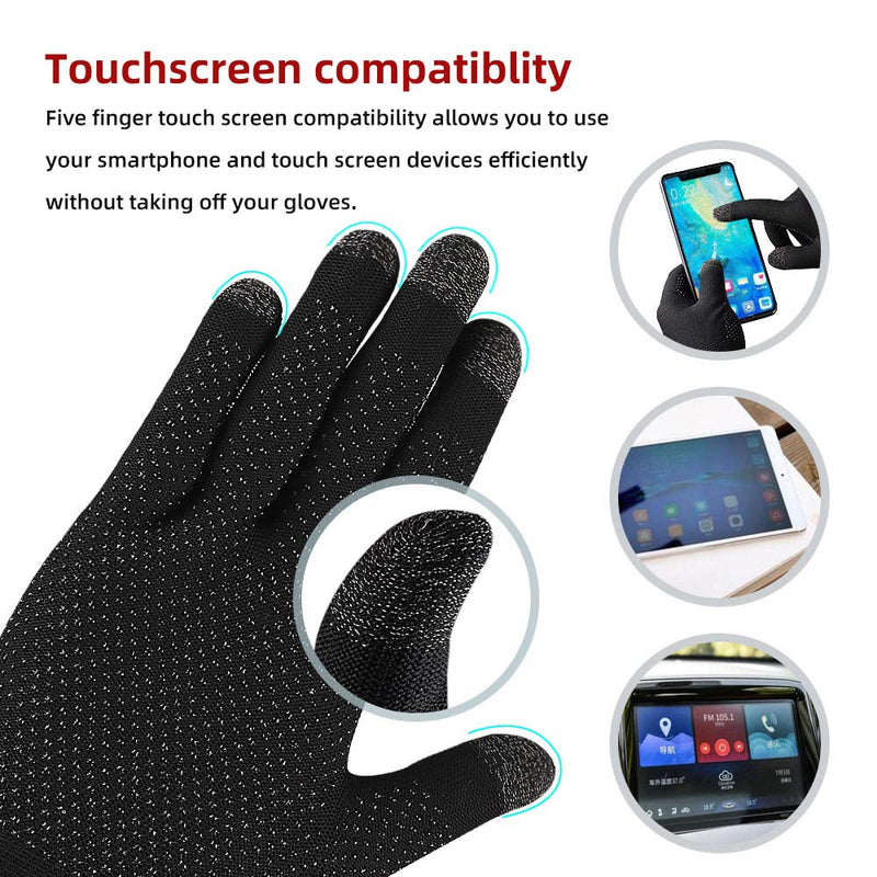 [Australia - AusPower] - Game Gloves, Anti-Sweat Breathable, Touch Finger Gaming Glove for Highly Sensitive Nano-Silver Fiber Material, Dot Silica Gel Palm Non-Slip Design, Support Almost All Mobile Gaming 