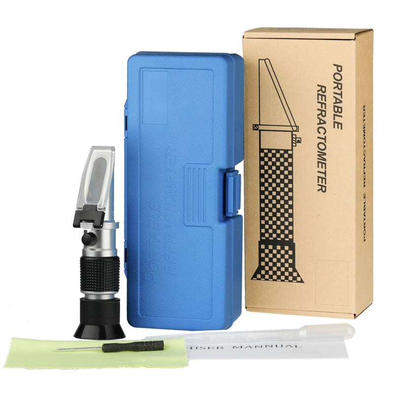 Brix Refractometer 0~90%, Handheld Sugar Refractometer, High Accurate Brix Measurement Meter with ATC for Fruit, Beverages&Juice, Honey, Maple Syrup, Molasses and Other Sugary Drink Brix 0~90%