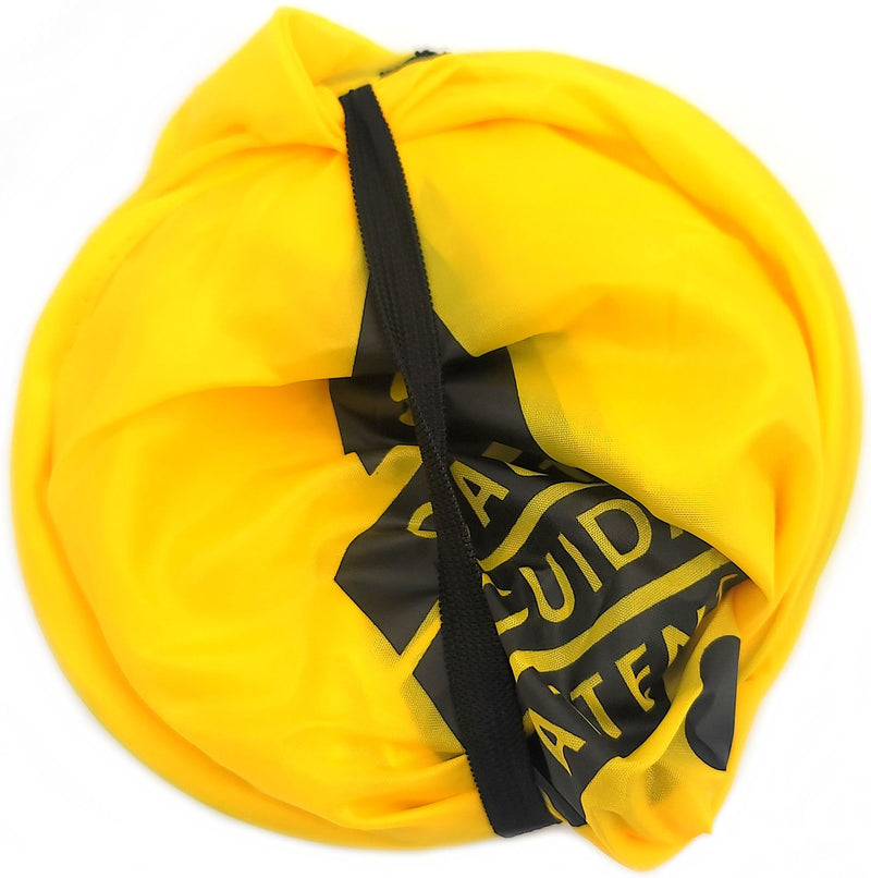 Kraken Sign Co - Pop-up Sign, Yellow 4-Sided Bilingual Trilingual English/Spanish/French Warning, Pop-up Caution Wet Floor Sign 16 inch for Restaurant, Commercial and Industrial Safety. Foldable, Portable, Durable (Yellow, 2 Pack)