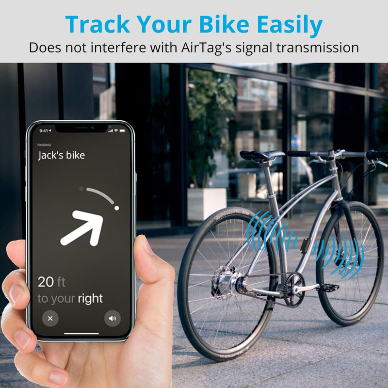 [Australia - AusPower] - Bike Mount for AirTag, Waterproof Protective Aluminum Alloy Holder Hides AirTag Under Bicycle Bottle Cage, Bike GPS Tracker, Anti-Theft and Anti-Shake (Security Screws & Allen Key Included) 