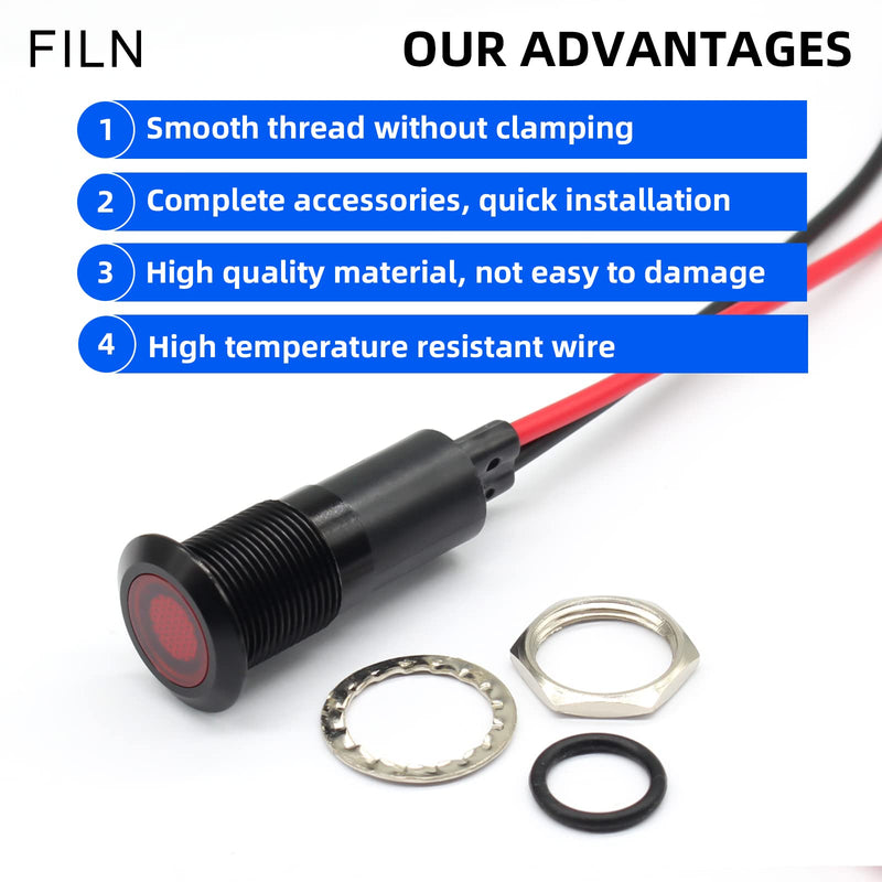 [Australia - AusPower] - 2PCS 12mm (1/2") Indicator light LED indicator Light Waterproof Metal Signal Lamp 110V IP67 Pilot Dash Lamp Head Blue for Car Boat Light (110v-Black Anodized Green 2PCS) 110v-Black Anodized 