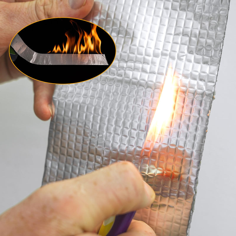 BIGTEETH Aluminum Waterproof Butyl Repair Tape - 2 inch x 16 feet for Pipes, Doors, Windows, RV Roofs, Boats, Vents, etc