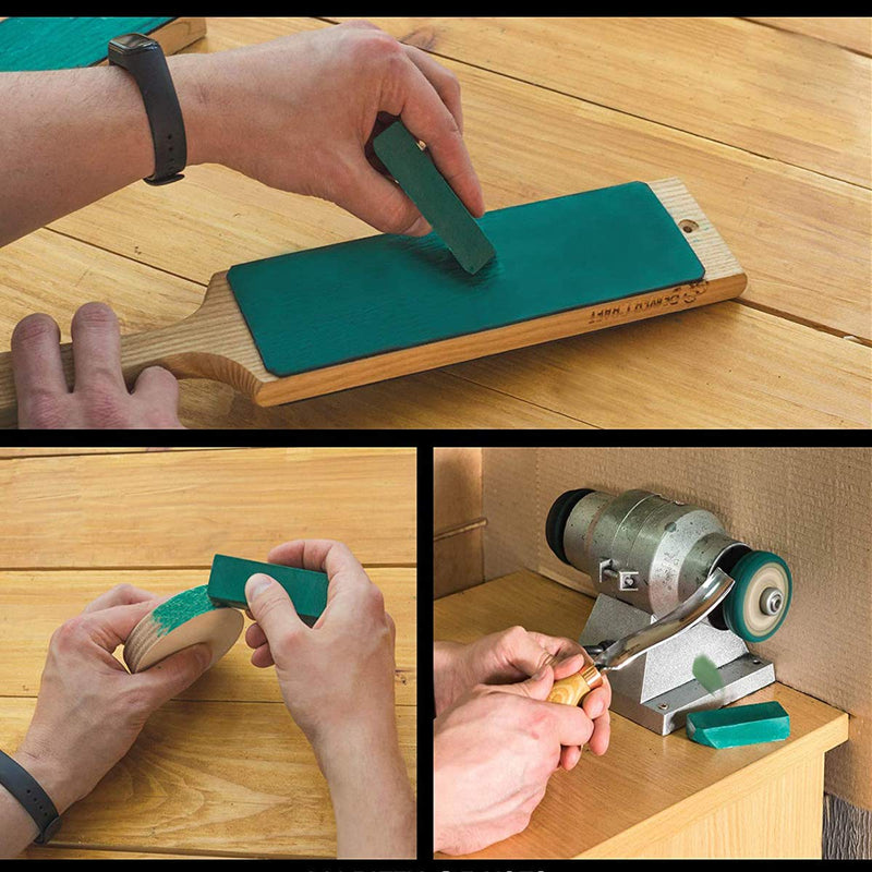 [Australia - AusPower] - Jicyor Polishing Paste, 5 Pieces Kit, Stainless Steel Metal Polishing Wax, Multifunction Abrasive Polish, Professional Polishing Compounds for Honing Knives, Sharpening All Wood Carving Tools, Removal 