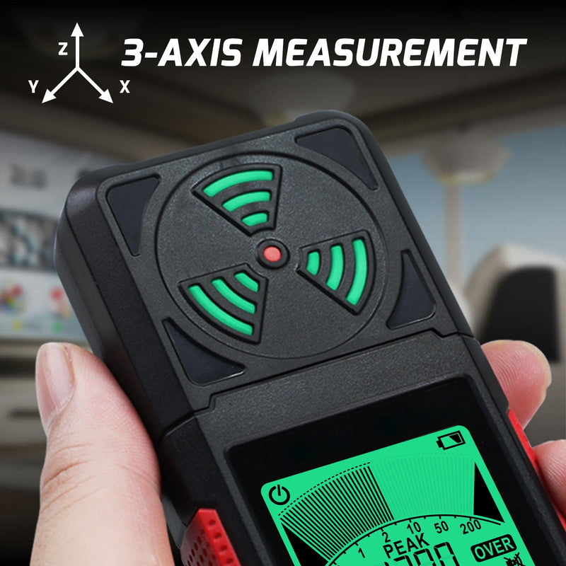 [Australia - AusPower] - 3-in-1 EMF ELF RF Meter, AC Electric Magnetic Radiation Field Detector Portable EMF Meter RF Detector for EF/RF/MF/WiFi Signal/Microwave, Emf Radiation Meter Suitable for Home, Office, Ghost Hunting 