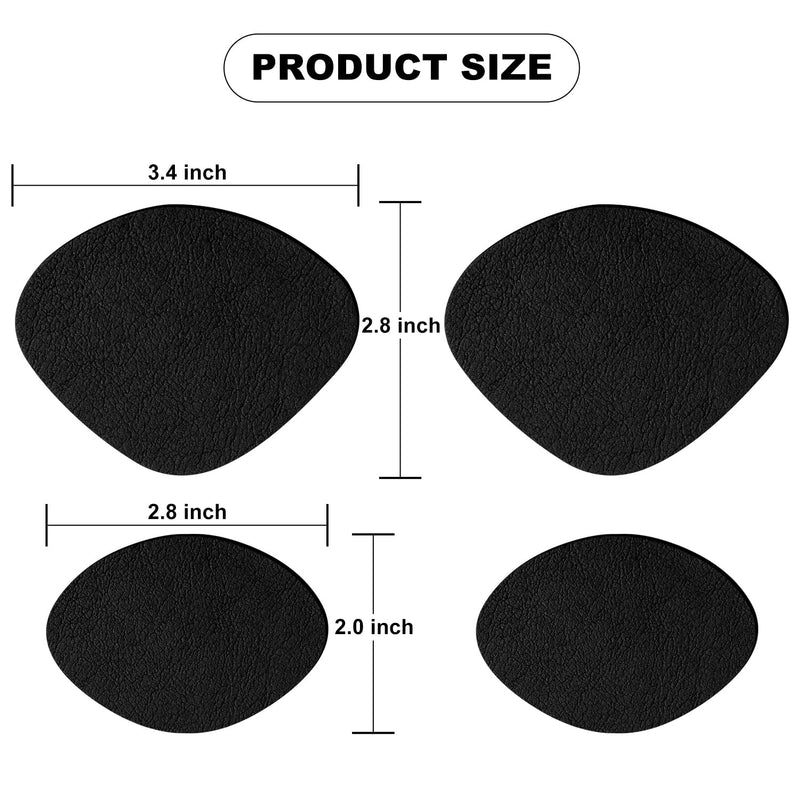 8Pair Shoe Patches for Holes, Self-Adhesive Shoes Heel Repair, Hole Repair for Sneaker, Leather Shoes, High Heels (Black) 8 Pair Black
