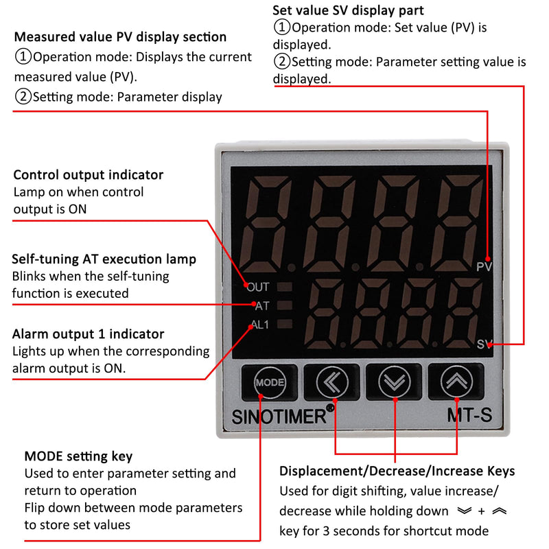 [Australia - AusPower] - PID Temperature Controller Kit, AC 100 to 240V, Comes with SSR 25DA Solid State Relay, K Type Screw Thermocouple, and Heat Sink 