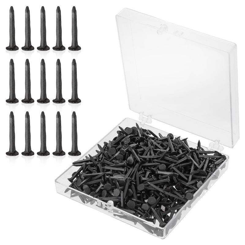 [Australia - AusPower] - 500PCS Shoe Nails 13mm Black Iron Nails Cement Nails Metal Tacks Non-Slip Horse Shoe Nails Carbon Steel Point Tip Wall Small Carpet Tacks Boot Studs for Shoes Boots Leather Heels Soles Repairs 