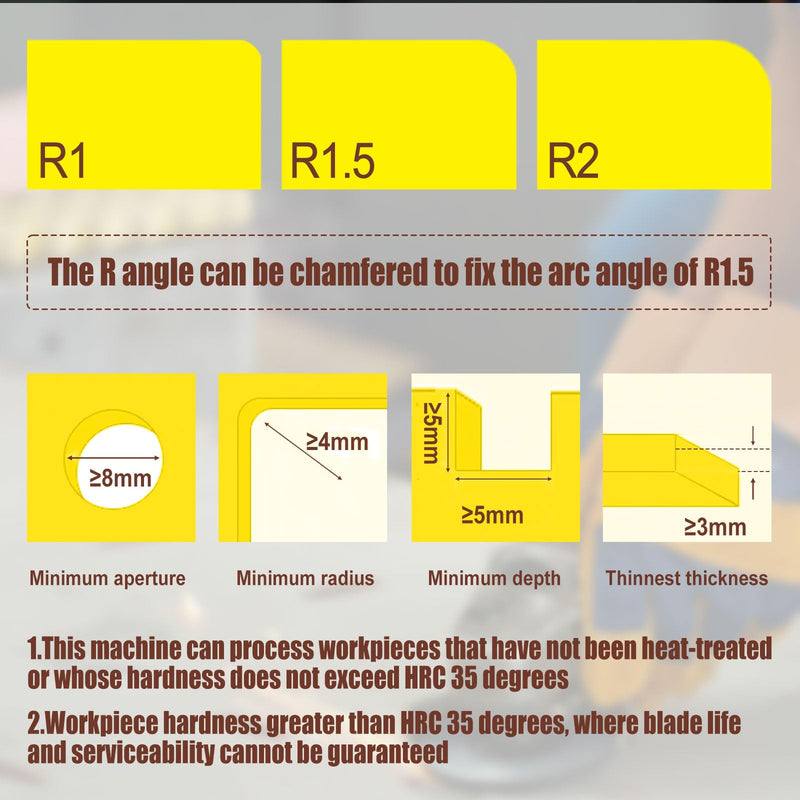 [Australia - AusPower] - Mini 45° Pneumatic Chamfering Machine Kit with 2 Interchangeable Precision Blades and Bearings, 1/4" Air Inlet for Metal Burr Deburring (10 Round Inserts) 10 Round Insert 