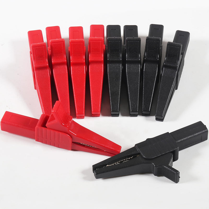 [Australia - AusPower] - 20pcs 1000V 32A Heavy Duty Full Insulated Automotive Car Battery Alligator Clips Electrical Test Clips with 4mm Banana Jack Socket for Multimeter Test Leads 