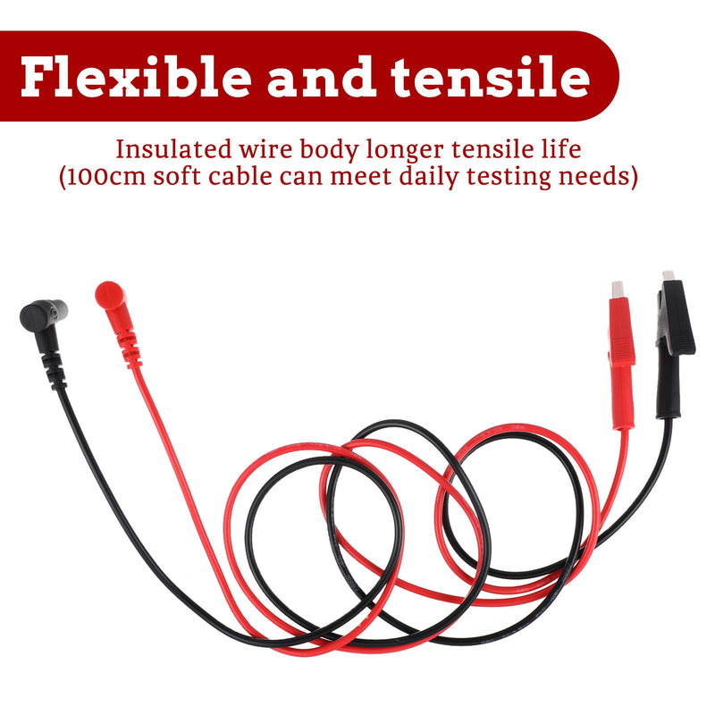 [Australia - AusPower] - 2 Pcs Multimeter Test Leads Banana Plug to Alligator Clip Cable 100cm/3.28ft 4mm 1000V Max Voltage Banana Plug for Electrical Test Jumper Wire Crocodile Clips Copper Soft Flexible Cable Wire Set 