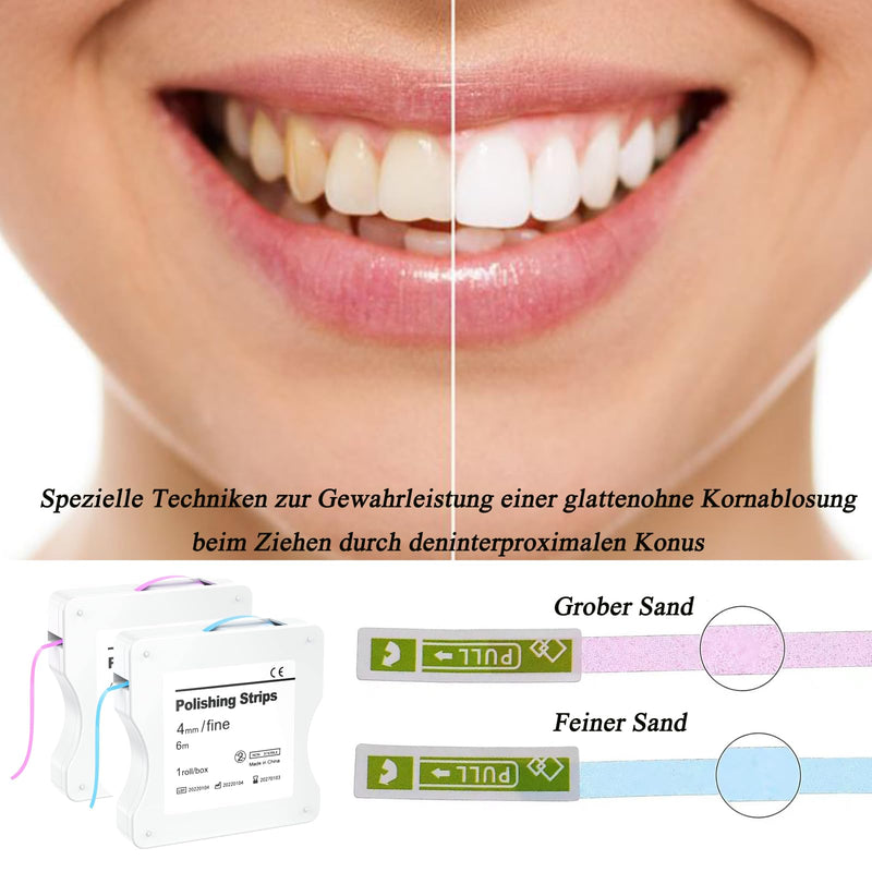 Tooth Sandpaper, Dental Polishing Strips Size Fine 30 μm-4 mm Width 6 m Rolls/Box, Dental Sandpaper Interdental for Polishing Teeth, Tooth Interdental Grinding Grinding Tool (Blue/1 Piece) Blue 1 pc (pack of 1)