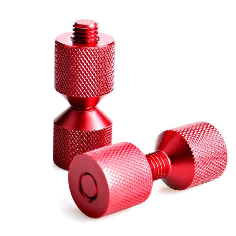 [Australia - AusPower] - 1-1/8" Two Hole Pins 6061 Aluminum Lightweight Construction 2 Hole Flange Alignment Pin with Anodized Oxide Red Finish 4Pcs 