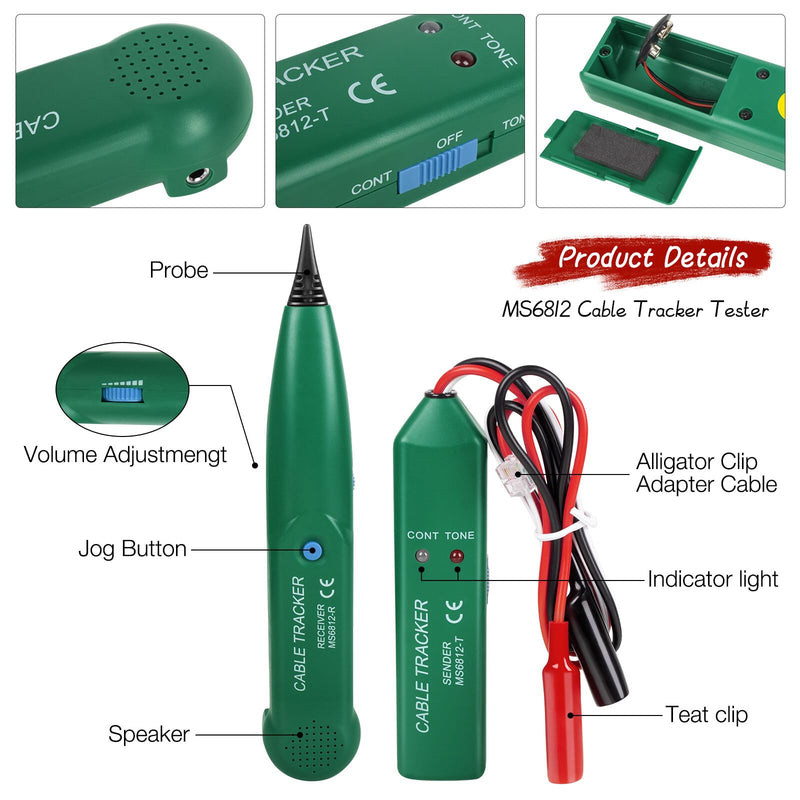 [Australia - AusPower] - Cable Tracker, CJBIN Cable Break Detector, Robotic Lawnmower, Multifunctional Cable Checker Wire Cable Tester for Network Maintenance Collation, Telephone Line Tester, Continuity Tester, LAN Network 