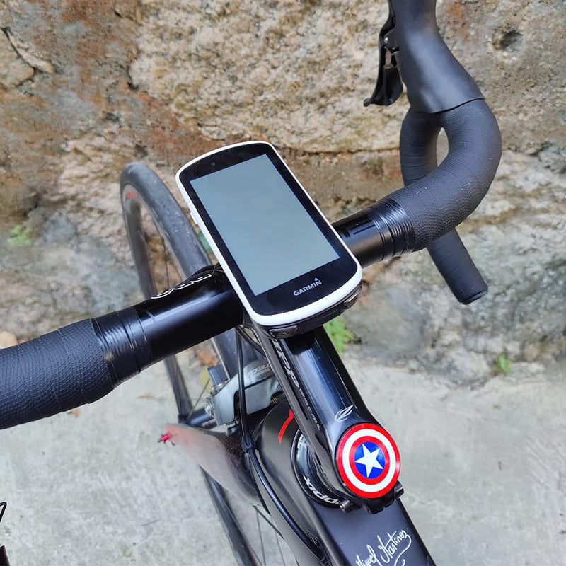 [Australia - AusPower] - Mountain Bike Mount for Garmin Edge Wahoo Elemnt Bryton Rider Stages Dash Hammerhead Karoo, Bike Stem Mount for Handlebar 31.8mm(Black) 
