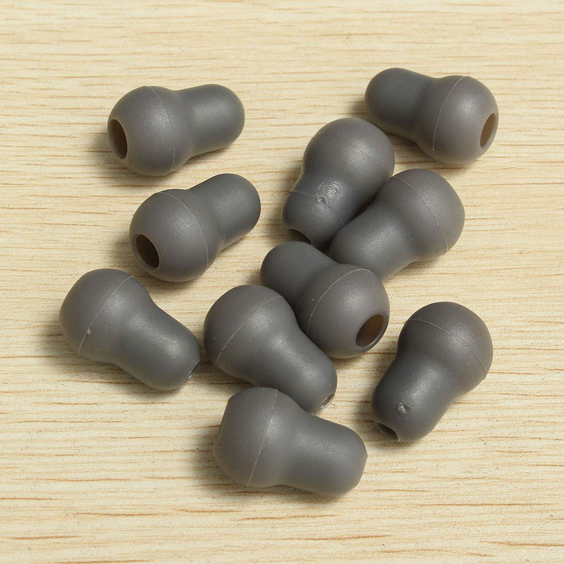 [Australia - AusPower] - 10PCS Super Soft Silicone Earplug Eartips Earpieces for Littmann Stethoscope (Gray) 