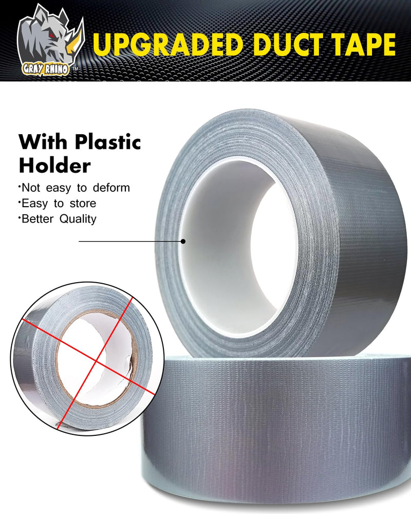 [Australia - AusPower] - Duct Tape Heavy Duty Waterproof 1.88in 105ft/35yd Tearable with No Residue Strong Adhesive Duct Tape for Packaging Tape Indoor&Outdoor Repair Blackout Tape (1, Silver) 
