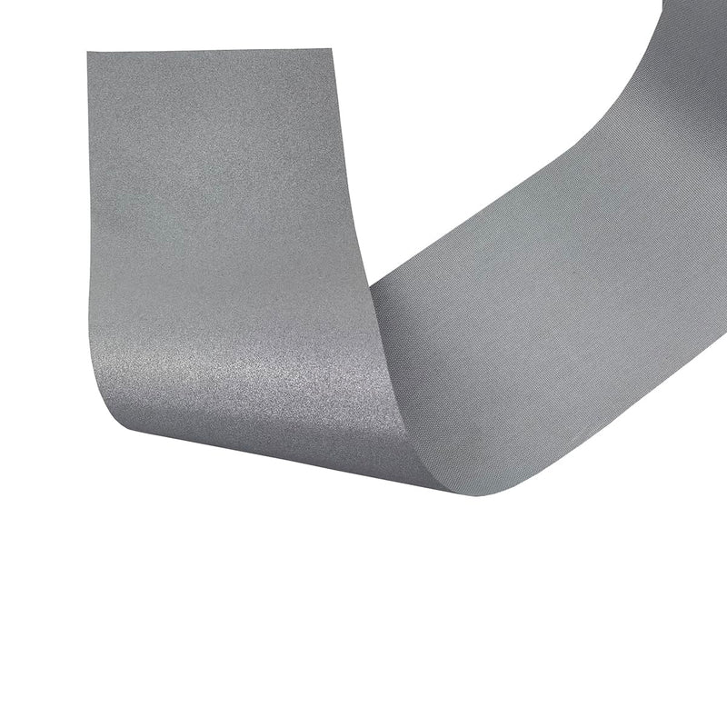 2 Rolls Sew On Reflective Fabric Roll, High Intensity Silver Gray DIY Reflective Material for Safety Vests, Clothing, Costumes, Bags, Decoration