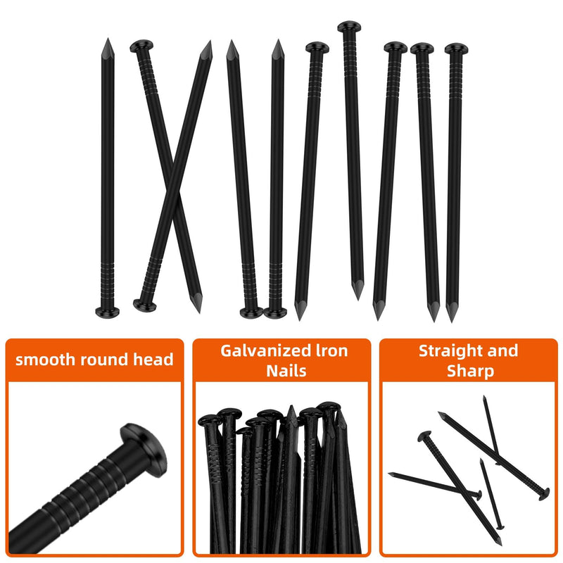 [Australia - AusPower] - 3/4 Inch Black Hardware nails, round head nail, Small nail, Nail hanging poster, Pictures nail, Wood nail, 400 PCS 3/4 inch 