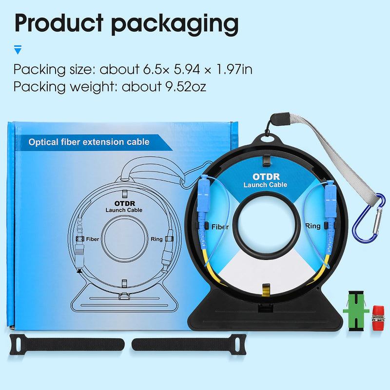 [Australia - AusPower] - OTDR Fiber Tester Extension Cord Dead Zone Eliminator SC/UPC-SC/UPC 1000M OTDR Launch Cable Box Single Mode Launch Cable Extension Cord Fiber Tester 