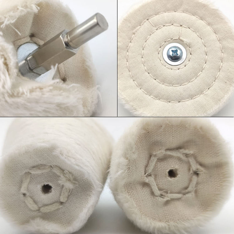 [Australia - AusPower] - 8 pcs Buffing Wheel for Drill,Buffing Pad Polishing Wheel Kits,Wheel Shaped Polishing Tool for Metal Aluminum,Stainless Steel,Chrome,Jewelry,Wood,Plastic,Ceramic,Glass,etc 8 