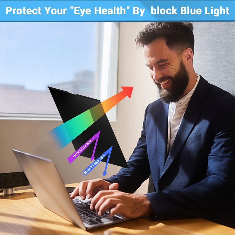[Australia - AusPower] - PYS Magnetic Privacy Screen for MacBook Air 15.3 Inch (2023-2024, M2 M3 Chip) - Removable Anti-Glare Protector with Camera Cover Slide and Anti-Blue Light Filter MacBook Air 15 Inch (2024-2023,M2/M3) 