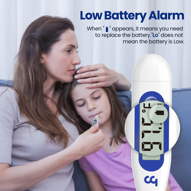 [Australia - AusPower] - Bundle of Oral Thermometer for Adults, Digital Thermometer with Fever Alert 