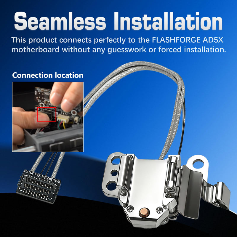 for Flashforge AD5X Hotend Heating Assembly Kit Includes Heating Wire, thermistor Temperature Sensor Element, Metal Heating Base and Fixing clamp with 4 Fixing Screws. for Flashforge 3D Printer Parts