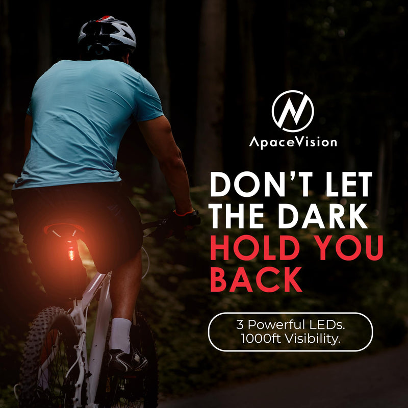 EverLightFX USB Rechargeable LED Safety Light (2 Pack) by Apace - Super Bright Bike Tail Light Works Brilliantly as Running Light for Joggers, Pets, Bicycle Strobe or Rear Clip On Lights Orange