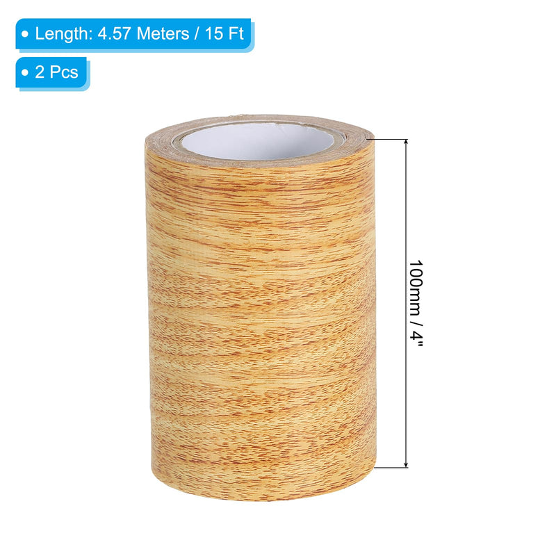 PATIKIL Wood Grain Repair Tape 4" X30', Self Adhesive Realistic Textured Repair Tape Patch for Floor Door Table Cabinets Desk, Natural Oak 4" x 30'