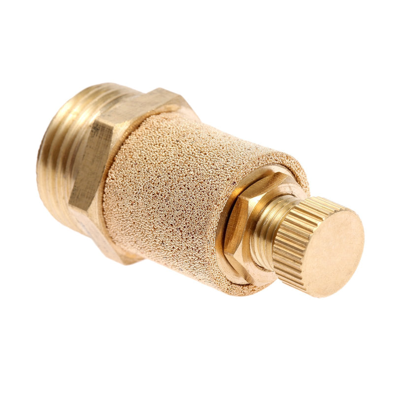 [Australia - AusPower] - Mtsooning 10PCS 1/2Inch Pneumatic Muffler Filter, Brass Flow Control Silencer, Sintered Bronze Exhaust Silencer Fitting NPT BSL-03 