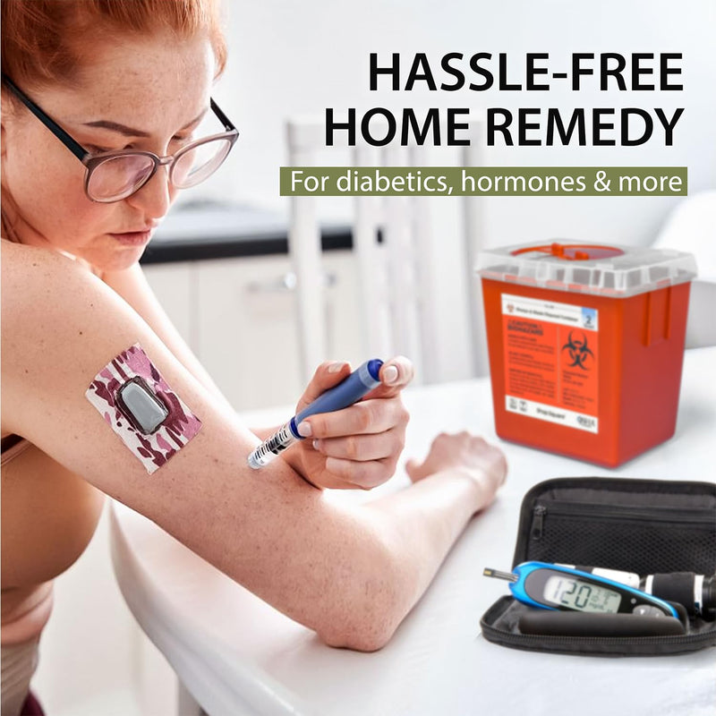 [Australia - AusPower] - Sharps Containers for Home and Professional Use, 2 Quart Needle Disposal Containers (3 Pack) Syringe Disposal Container Home, Biohazard Containers, Small Sharps Container 3 