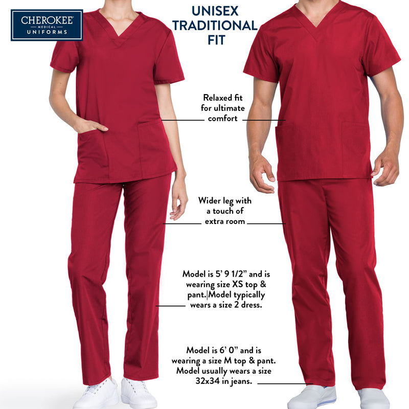 [Australia - AusPower] - Cherokee Cargo Pant for Men and Women with 3 Pockets Adjustable Webbed Drawstring 4100 Large Black 