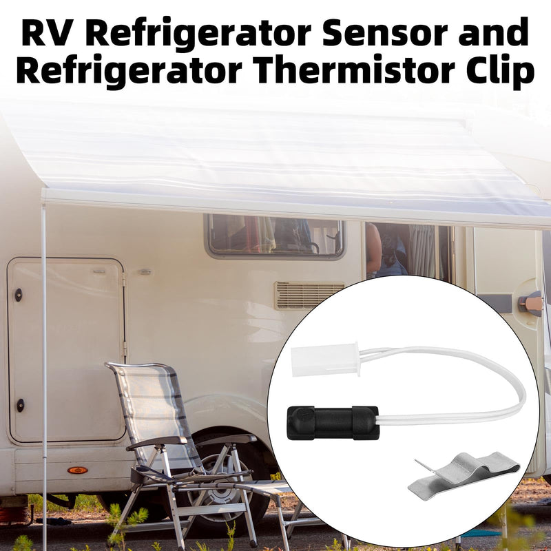 629409 RV Fridge Thermistor Sensor with Thermistor Mounting Clip, Durable RV Fridge Sensor Replacement for Norcold