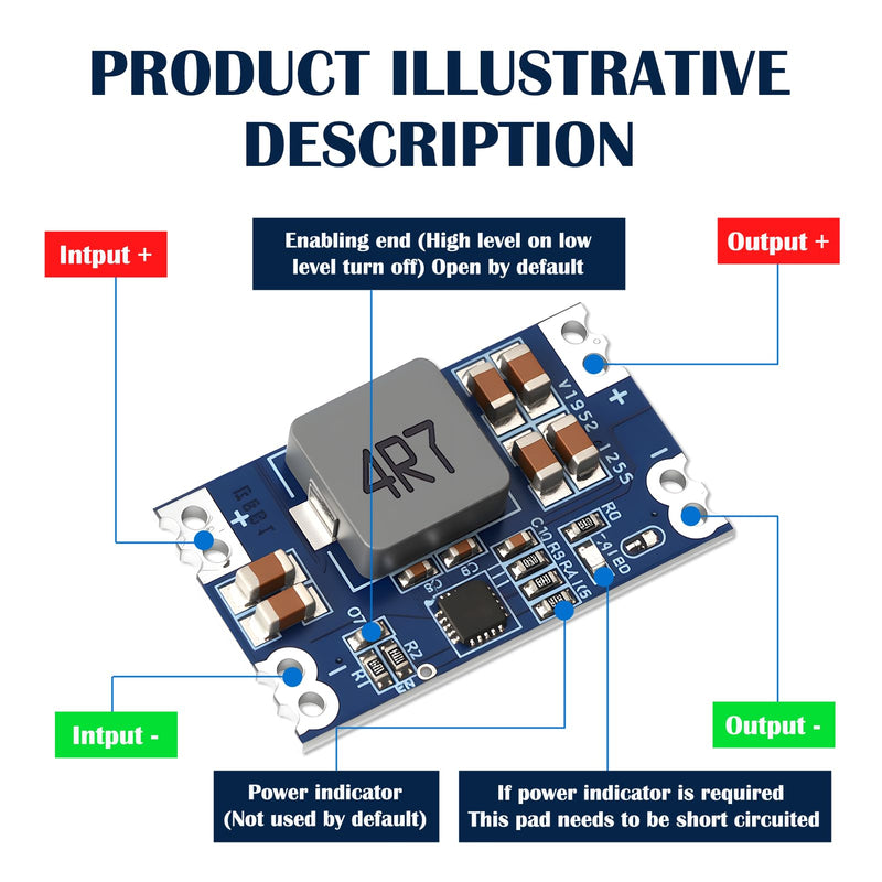 [Australia - AusPower] - 6 x DC-DC Step Down Converter, 5 V Output, Step Down Converter, Mini 560, High Efficiency and Stability, Voltage Regulator Adjustable, Suitable for Industrial Patch Use 