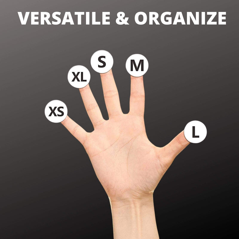Size Stickers for Clothing, Pack of 2000 Round Self-Adhesive 3/4" Labels, Includes Small Medium Large (XS S M L XL) Clothing Size Stickers, White with Black Text - NewNest Australia