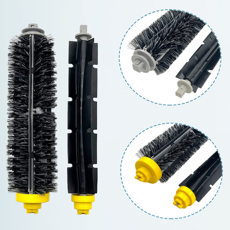 [Australia - AusPower] - Replacement Accessories Kit for iRobot Roomba 600 Series 694 675 692 676 695 677 671 655 645 690 680 660 650 620 614 & 500 Series 595 585 564 robot 3 Bristle & 3 Beater Brush 8 Filter 8 Side Brush 3+8+8 