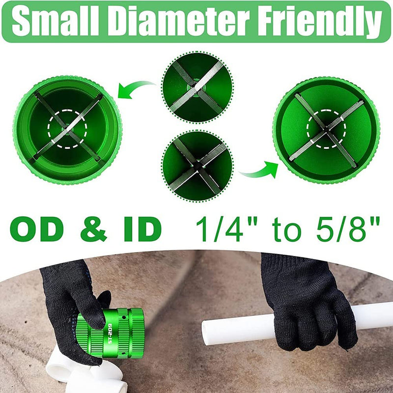 [Australia - AusPower] - Kopinma PE Pipe Deburrer, Indoor and Outdoor Deburrer for Copper, 2 in 1 Copper Pipe Deburring Universal Copper Pipe Pipes for Copper PVC, Hoses and Pipe Reamer 