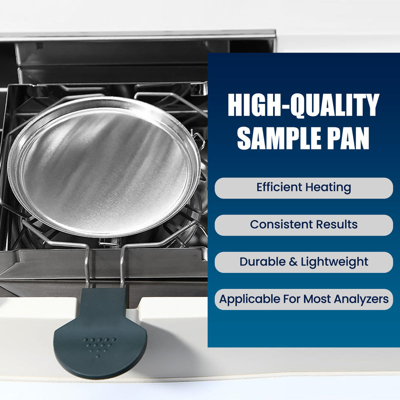 [Australia - AusPower] - 50 Pcs Aluminum Sample Pans 90mm Weight Scale Tray Disposable Round Lab Trays Fits Moisture Analyzer Laboratory Balance Dish Plate for Moisture Tester 