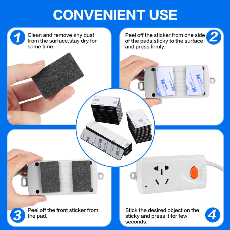 Double Sided Adhesive Pads,Heavy Duty Mounting Tape 50 Pcs 3mm Heavy Duty Picture Hanging Strips Strong Adhesive Foam Pads Waterproof Rectangle for Indoor & Outdoor